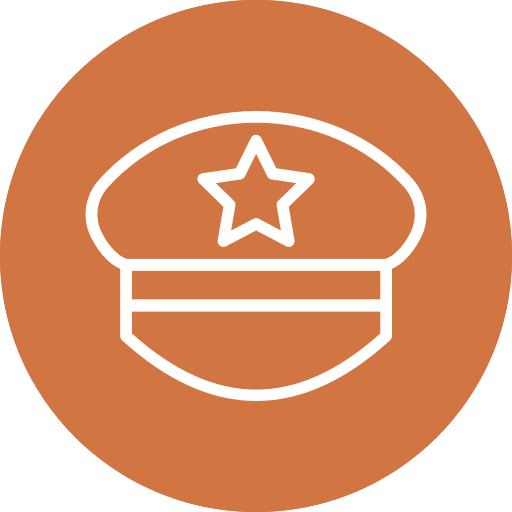 警察の帽子 Generic color fill icon