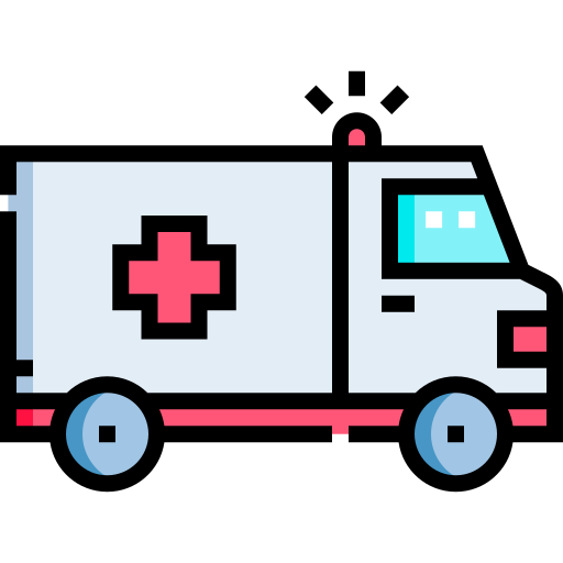 Ambulance Detailed Straight Lineal color icon