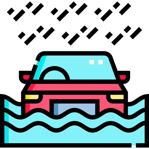 홍수 Detailed Straight Lineal color icon