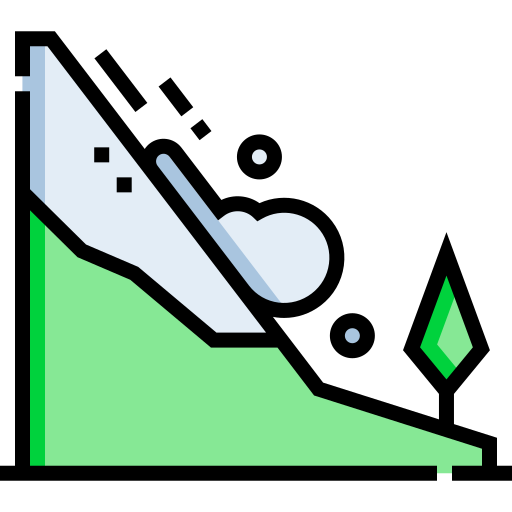 눈사태 Detailed Straight Lineal color icon