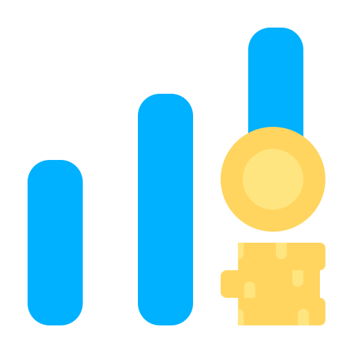 gráfico de barras Generic color fill icono