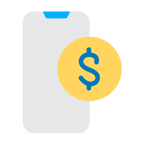 les services bancaires mobiles Generic color fill Icône