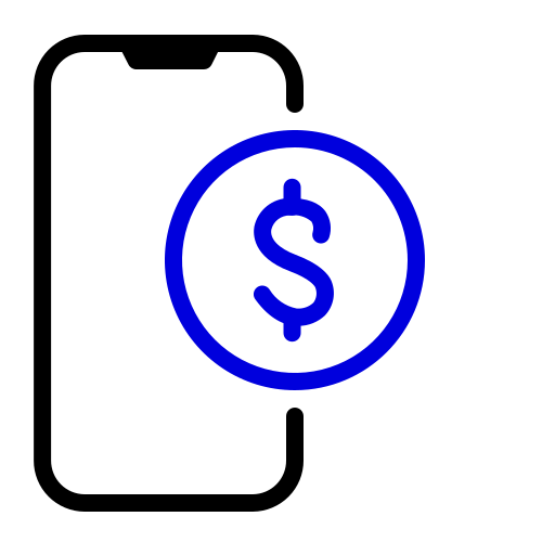 Mobile banking Generic color outline icon