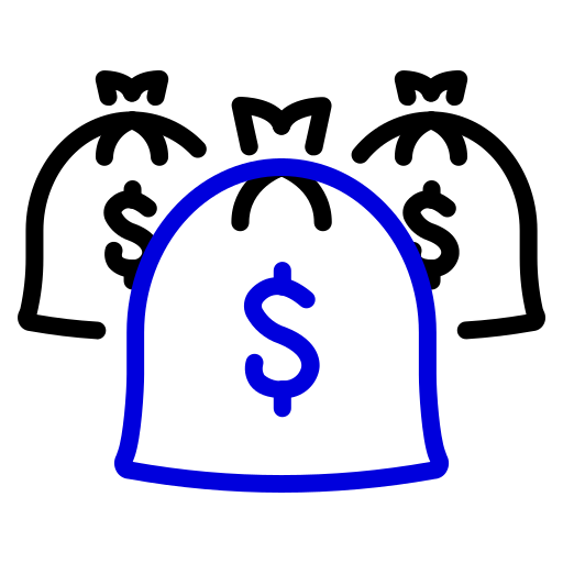 Сумка денег Generic color outline иконка