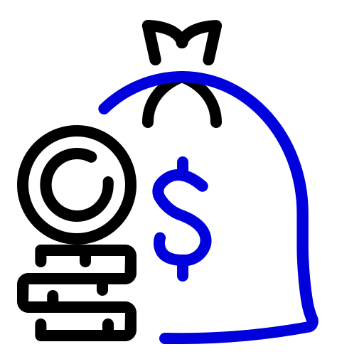 bolsa de dinheiro Generic color outline Ícone
