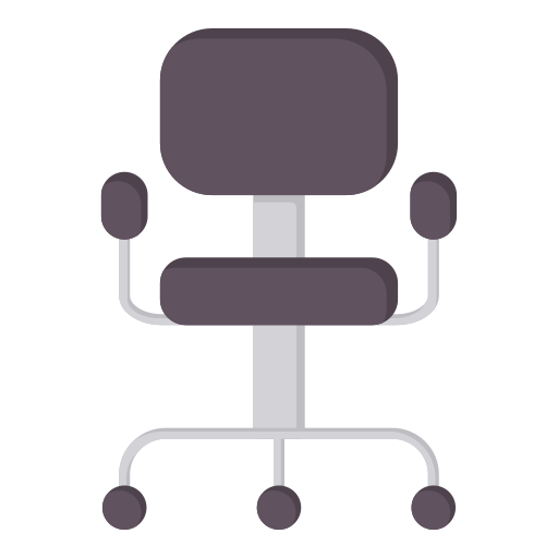 chaise de bureau Generic color fill Icône