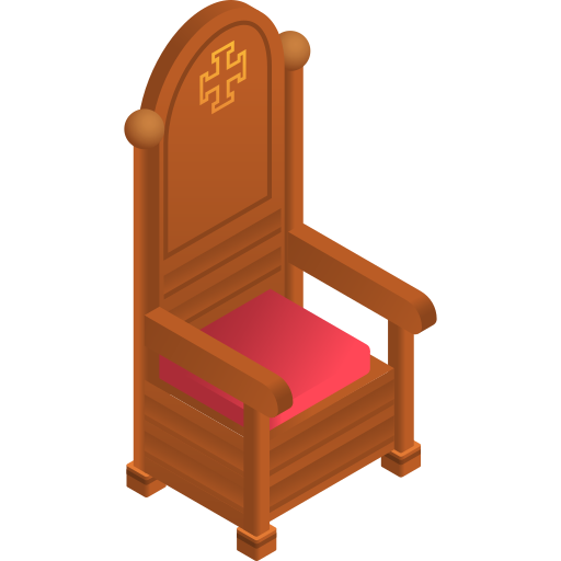 trône Gradient Isometric Gradient Icône