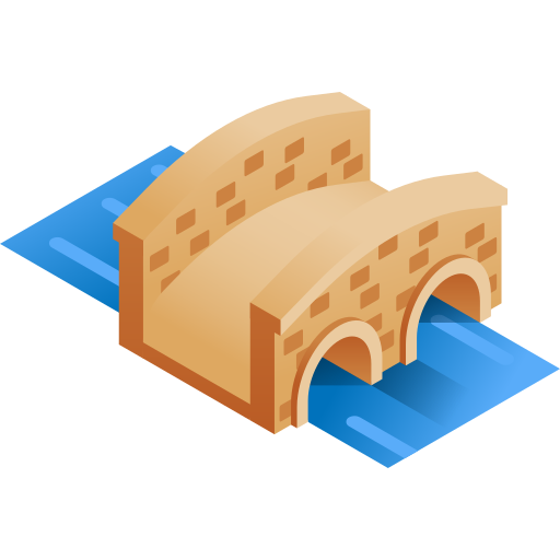 Bridge Gradient Isometric Gradient icon