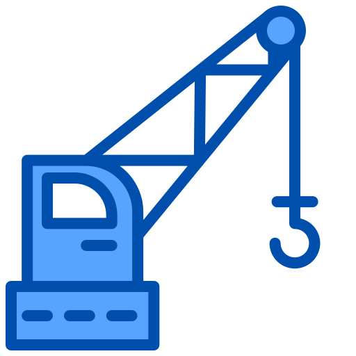 크레인 트럭 Generic color lineal-color icon