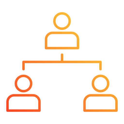 Organization structure Generic gradient outline icon