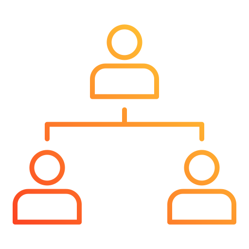 organisatiestructuur Generic gradient outline icoon