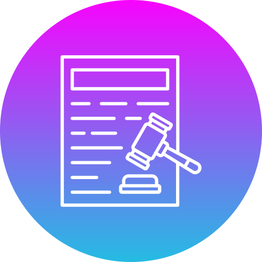 document légal Generic gradient outline Icône