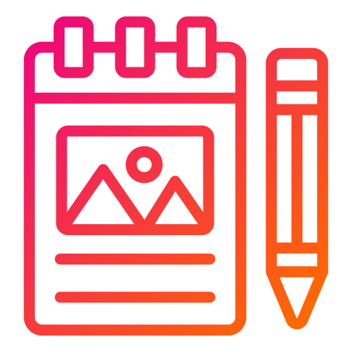 Sketchbook Generic gradient outline icon
