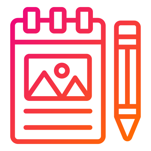 schetsboek Generic gradient outline icoon