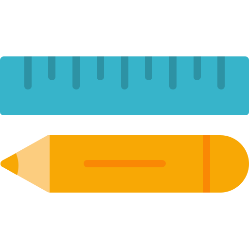 Ruler Generic color fill icon