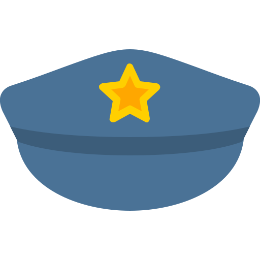 cappello della polizia Generic color fill icona