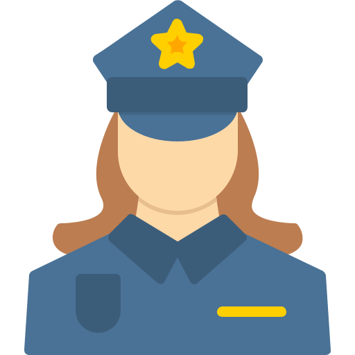 femme policier Generic color fill Icône
