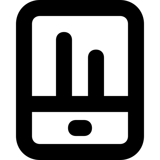 Mobile graph Generic black outline icon