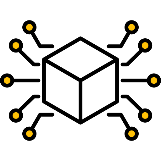 cadena de bloques Generic color lineal-color icono