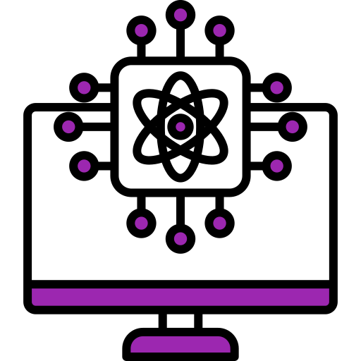 양자 컴퓨팅 Generic color lineal-color icon