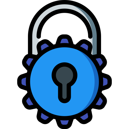 Lock Basic Miscellany Lineal Color icon