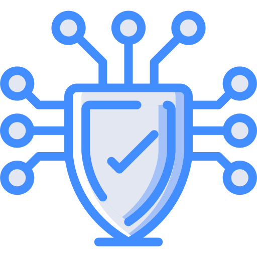 온라인 보안 Basic Miscellany Blue icon