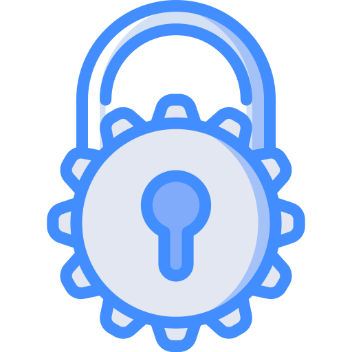 Lock Basic Miscellany Blue icon