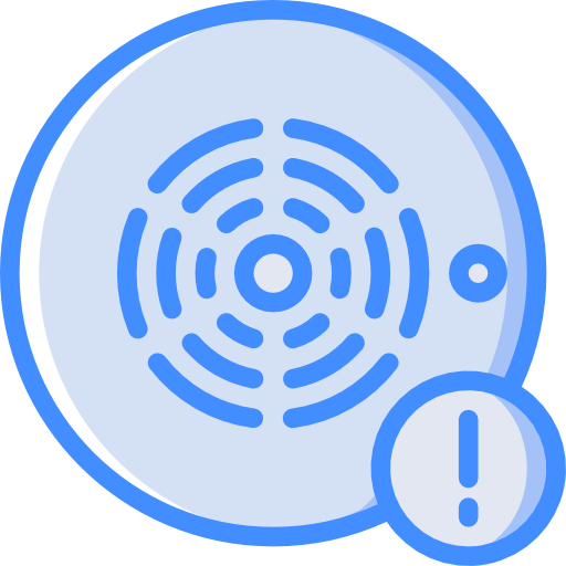 Fire alarm Basic Miscellany Blue icon