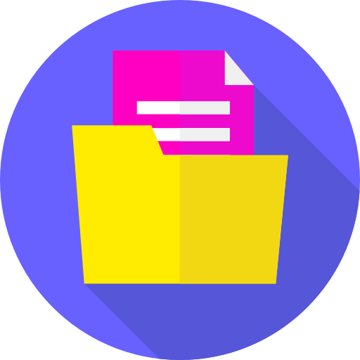 File Flat Circular Flat icon