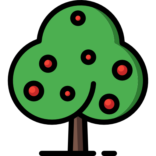 albero da frutta Basic Miscellany Lineal Color icona