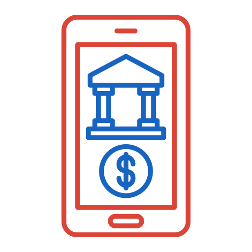 servizi bancari per smarthpone Generic color outline icona