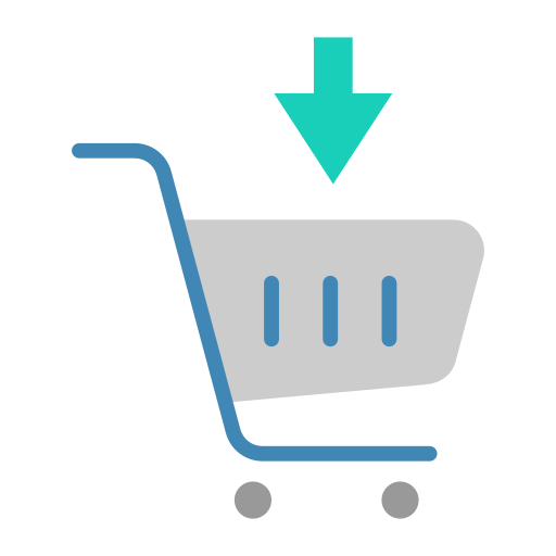 Cart arrow down Generic color fill icon