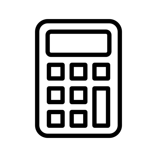 Calcular Generic black outline icono