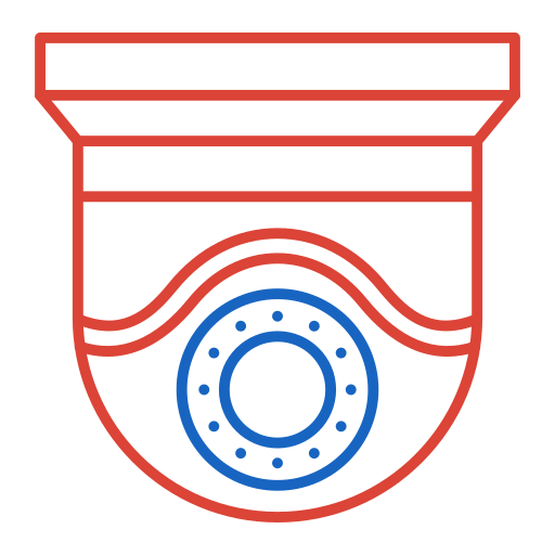 cámara de cctv Generic color outline icono