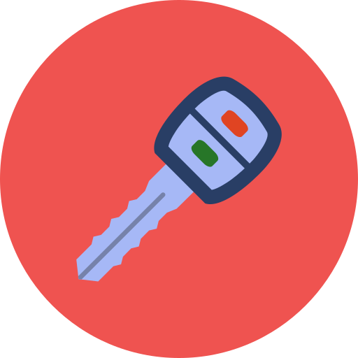 kluczyk samochodowy Generic color fill ikona