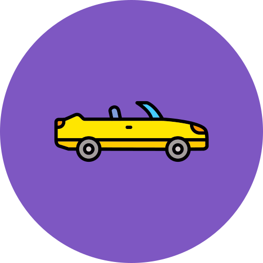 Convertible car Generic color lineal-color icon
