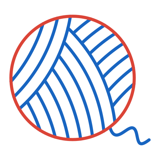 Клубок шерсти Generic color outline иконка