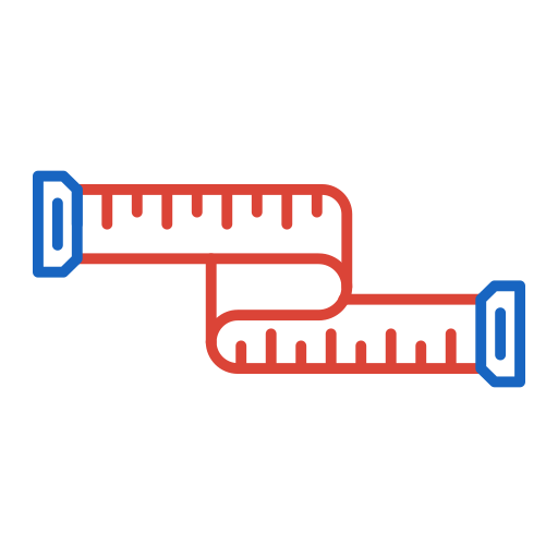 Измерительная лента Generic color outline иконка