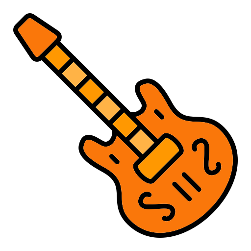 gitara elektryczna Generic color lineal-color ikona