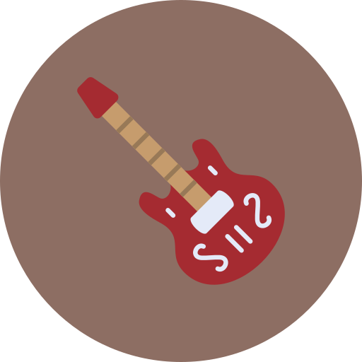 Electric guitar Generic color fill icon