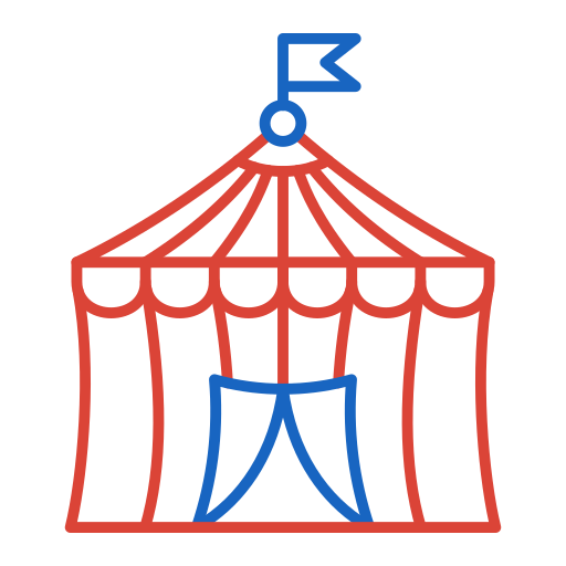 tenda da circo Generic color outline icona