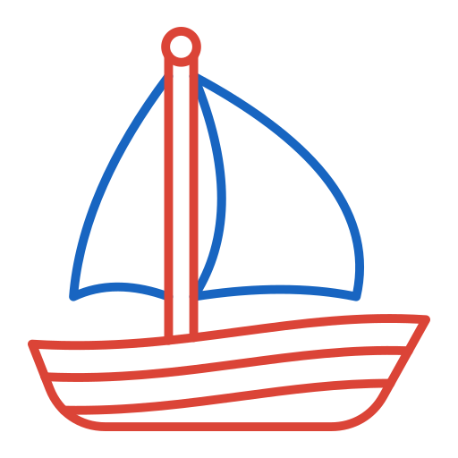 barca a vela Generic color outline icona