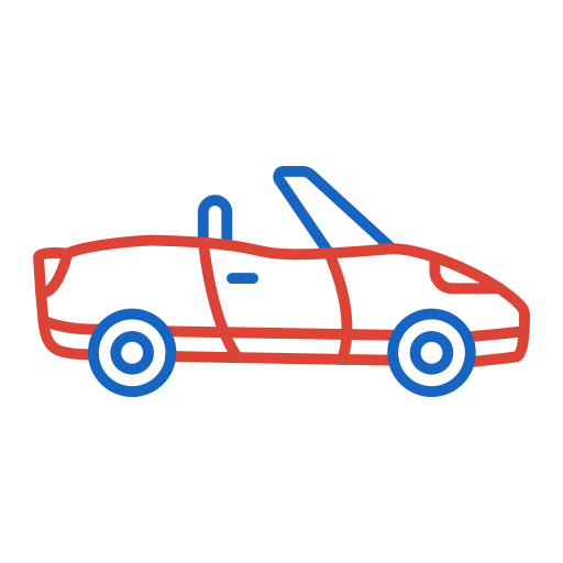 coche descapotable Generic color outline icono