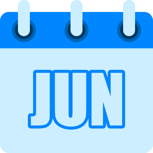 六月 Generic color fill icon
