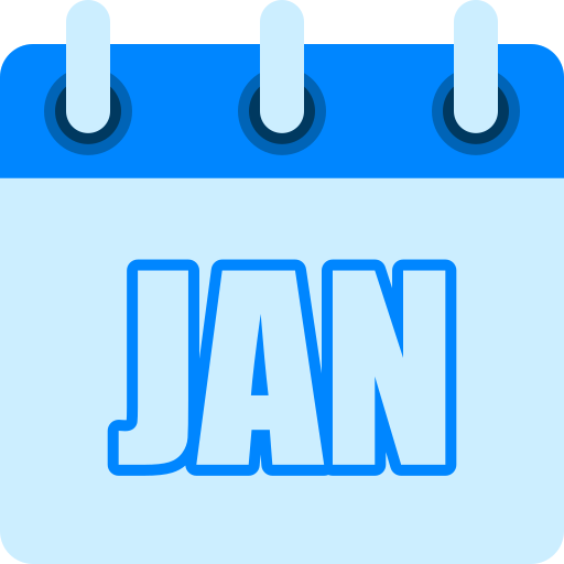 januari Generic color fill icoon