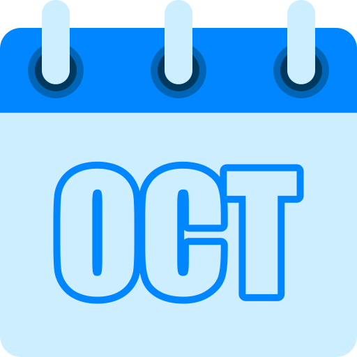 10月 Generic color fill icon