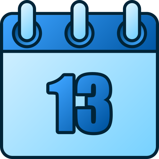 Number 13 Generic gradient lineal-color icon