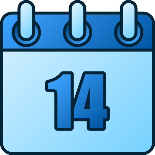 Number 14 Generic gradient lineal-color icon