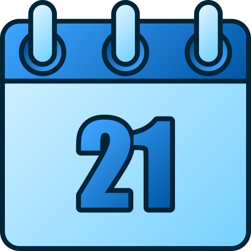 Number 21 Generic gradient lineal-color icon