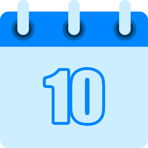 nummer 10 Generic color fill icon